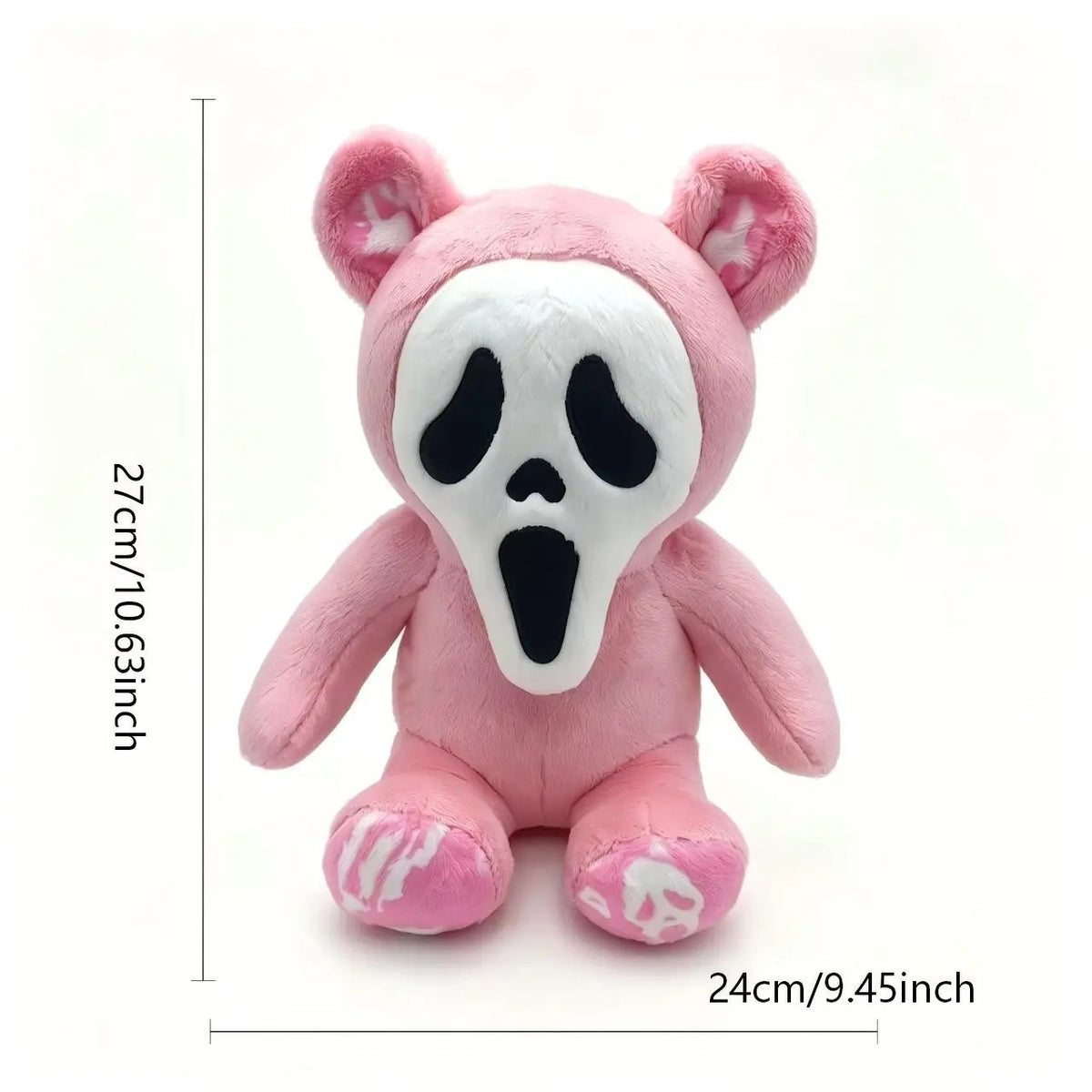 Spooky Ghost Bear Plush – Soft & Fluffy Halloween Stuffed Toy, Creepy-Cute Decor & Gift