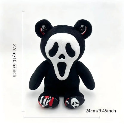 Spooky Ghost Bear Plush – Soft & Fluffy Halloween Stuffed Toy, Creepy-Cute Decor & Gift