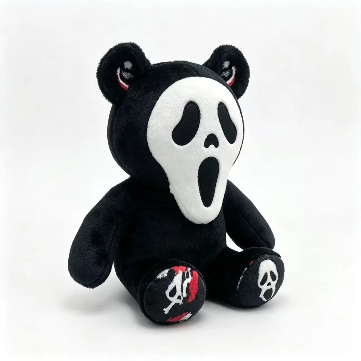 Spooky Ghost Bear Plush – Soft & Fluffy Halloween Stuffed Toy, Creepy-Cute Decor & Gift