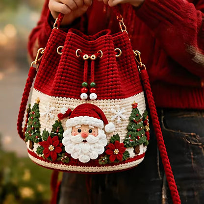 Christmas Crochet Crossbody Bag – Cute Festive Holiday Purse for Women