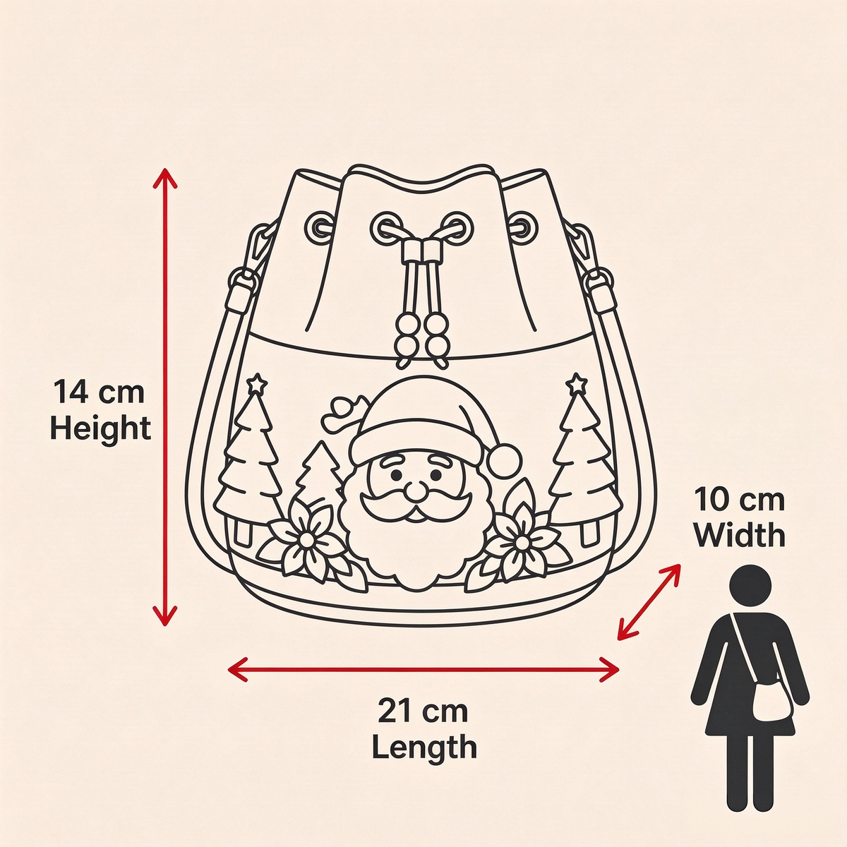 Christmas Crochet Crossbody Bag – Cute Festive Holiday Purse for Women
