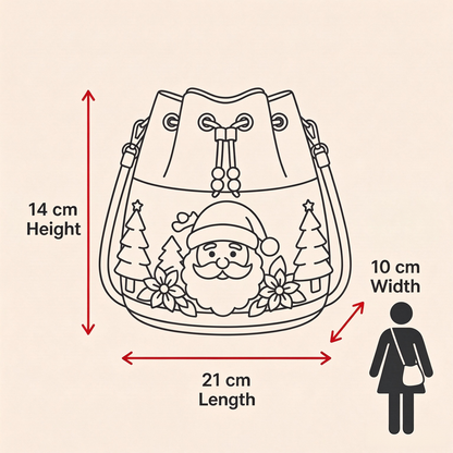 Christmas Crochet Crossbody Bag – Cute Festive Holiday Purse for Women